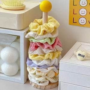 Wooden Scrunchie Storage Rack Round Standing Type For Hair <b>Accessories</b> Desktop Organization - Product Image 4