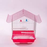 Cage à oiseaux moderne en acier inoxydable, pliable, avec plateau en plastique suspendu pour perruches - Vente en gros