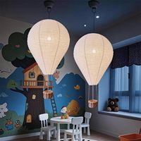 Lanterne en papier en forme de montgolfière faite à la main de 16 pouces, décoration suspendue, abat-jour en papier pour la décoration de la maison