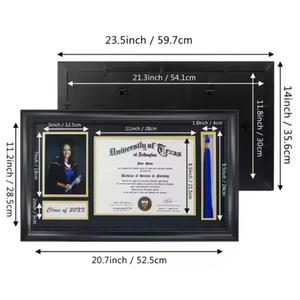 Nhà máy cung cấp khung bằng tốt nghiệp gỗ tùy chỉnh năm <span class=keywords><strong>2025</strong></span>, hai lớp, có móc tua rua - Product Image 4