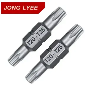 JONGLYEE – ensemble d'embouts Torx à double et simple extrémité, 25mm, 65mm, avec trou, les deux ballast T8 T10 T20 T25 T30 T35 T40 T50 S2, matériau