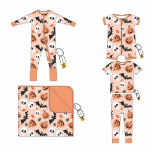 优质促销敏感肌肤竹纤维婴儿连体衣可爱印花婴儿连体衣适合日常穿着柔软保暖连体衣 - Product Image 4