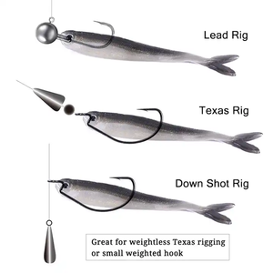 Esca da Pesca in Plastica e Gomma 8cm/2.2g, Esca Morbida a Forma di Gamberetto - Product Image 1