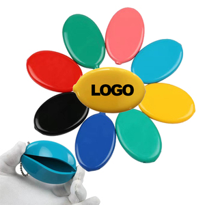 Wholesale <b>Keyring</b> Coin Pouch Plastic PVC Silicone Squeezes Coin Purse With Keychain Custom Blank Rubber Coin Case With LOGO - Product Image 1