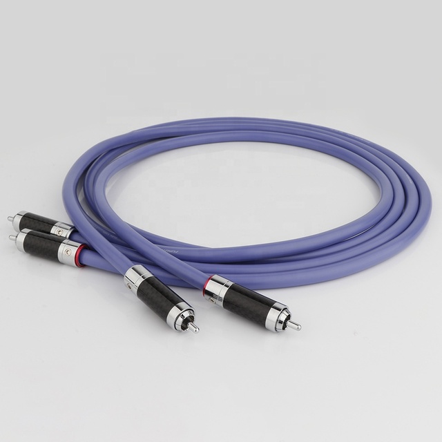 RSANTEK High End OCC AC HIFI Audio Cable with Gold Plated Connectors PVC Jacket 2m SpeakON for Speaker/Projector/Computer DIY