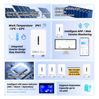 Système de stockage d'énergie domestique hybride KUCHER 51,2 V 16 kWh 6,2 kW LiFePO4 tout-en-un, station d'énergie solaire avec surveillance par application CAN, IP41