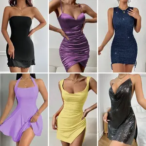stock wholesale fashion dress women's dress V-neck pleated professional dress Style random shipment Random mixed shipment
