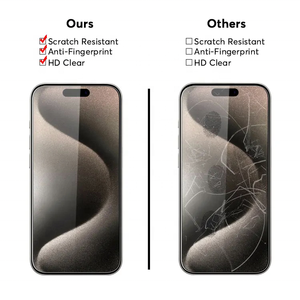 NIUD Verre trempé 0,33 mm 9H Film protecteur d'écran 2.5D Anti-huile Imperméable pour téléphone portable pour 15/16 Pro Max 13/12/11 - Product Image 6