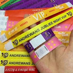 Braccialetti in Carta Personalizzabili Tyvek per Occasioni Festive - per Songkran, Pesce d'Aprile, Capodanno, Natale, Feste con Logo - Product Image 5