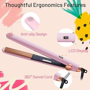 Plaques flottantes 3D en titane Nano avec contrôle de mouvement pivotant, 2 en 1, fer plat, idée cadeau idéal pour femmes - Product Image 2