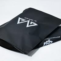Sac à fermeture éclair noir pour sacs de lavage et de rangement pochette à fermeture éclair Logo vêtements T-Shirt maillots de bain sac à fermeture éclair givré
