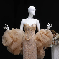 Robe de soirée sirène de luxe Lsz436 avec cape châle, ornée de perles, décolleté cœur, pour femmes, occasions formelles, Jancember