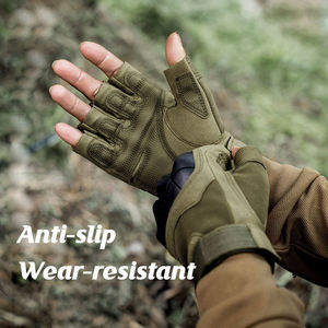 <span class=keywords><strong>Gants</strong></span> <span class=keywords><strong>tactiques</strong></span> demi-doigt d'assaut anti-coupure pour hommes, fabriqués en usine sur mesure - Product Image 2