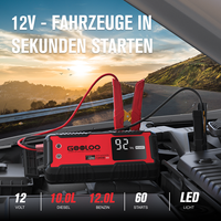 GOOLOO Portable GT4000S 4000Amp 99.2WH PD100W 12V Écran numérique étanche Démarreur de secours semi-robuste pour moteur diesel de camion