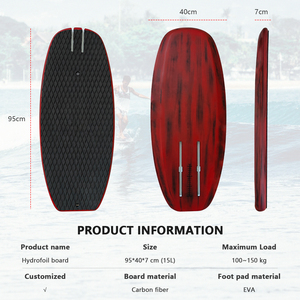 EPS Foam Carbon Fiber Surfboards Pump Foiling Hydrofoil Board Foil With T-bar 110L Carbon Fiber EPS Foam Carbon Fiber Surfboards - Product Image 5
