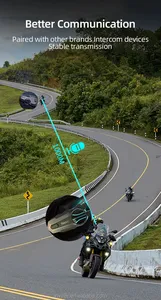 Inveer 1000m Bluetooth dúplex motocicleta intercomunicador casco intercomunicador auriculares para motocicleta accesorios casco auriculares X1Pro - Product Image 6