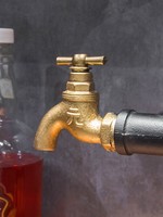 Porte-bouteilles de comptoir avec porte-verres, petit porte-vin sur pied avec plateau à bouchons