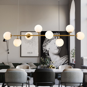 Nordic Art Fumée Gris <span class=keywords><strong>Verre</strong></span> LED Pendentif Lumières Moderne Boule De <span class=keywords><strong>Verre</strong></span> <span class=keywords><strong>Suspension</strong></span> Plafond Lustre - Product Image 3
