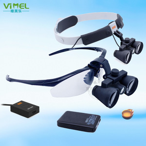 Lupas Quirúrgicas Dentales Vimel con Aumento de 2.5X y 3.5X con Luz LED para Cirugía Oral y de Oído, Nariz y Garganta - Product Image 1