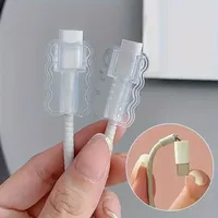 Protector de Cable de Carga para Teléfono, Protector de Cable USB Transparente, Lindo, para iPhone 18w 20w