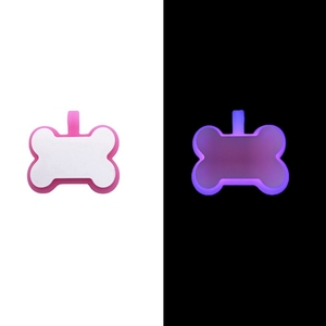 OKSILICONE personalizado mascota gato perro etiqueta de identificación collar accesorios brillan en la oscuridad Etiqueta de silicona para mascotas código QR Etiqueta de perro - Product Image 2