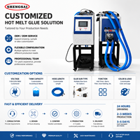 Machine à colle thermofusible automatique personnalisable de 10 L, machine à adhésif pour boîtes en papier