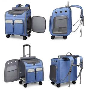 Transporteur <span class=keywords><strong>pour</strong></span> <span class=keywords><strong>chat</strong></span> petit chien poussette sac à dos sac de <span class=keywords><strong>Transport</strong></span> <span class=keywords><strong>pour</strong></span> animaux de compagnie chariot Cage Animal transporteur voyage maison <span class=keywords><strong>valise</strong></span> avec fenêtre - Product Image 3