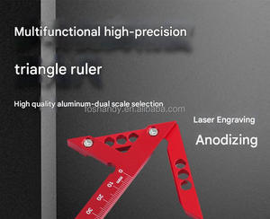 Regla <span class=keywords><strong>Triangular</strong></span> de ángulo recto de aleación de aluminio personalizable DIY Centro de carpintería marcado herramienta de medida de tracción soporte ODM - Product Image 5