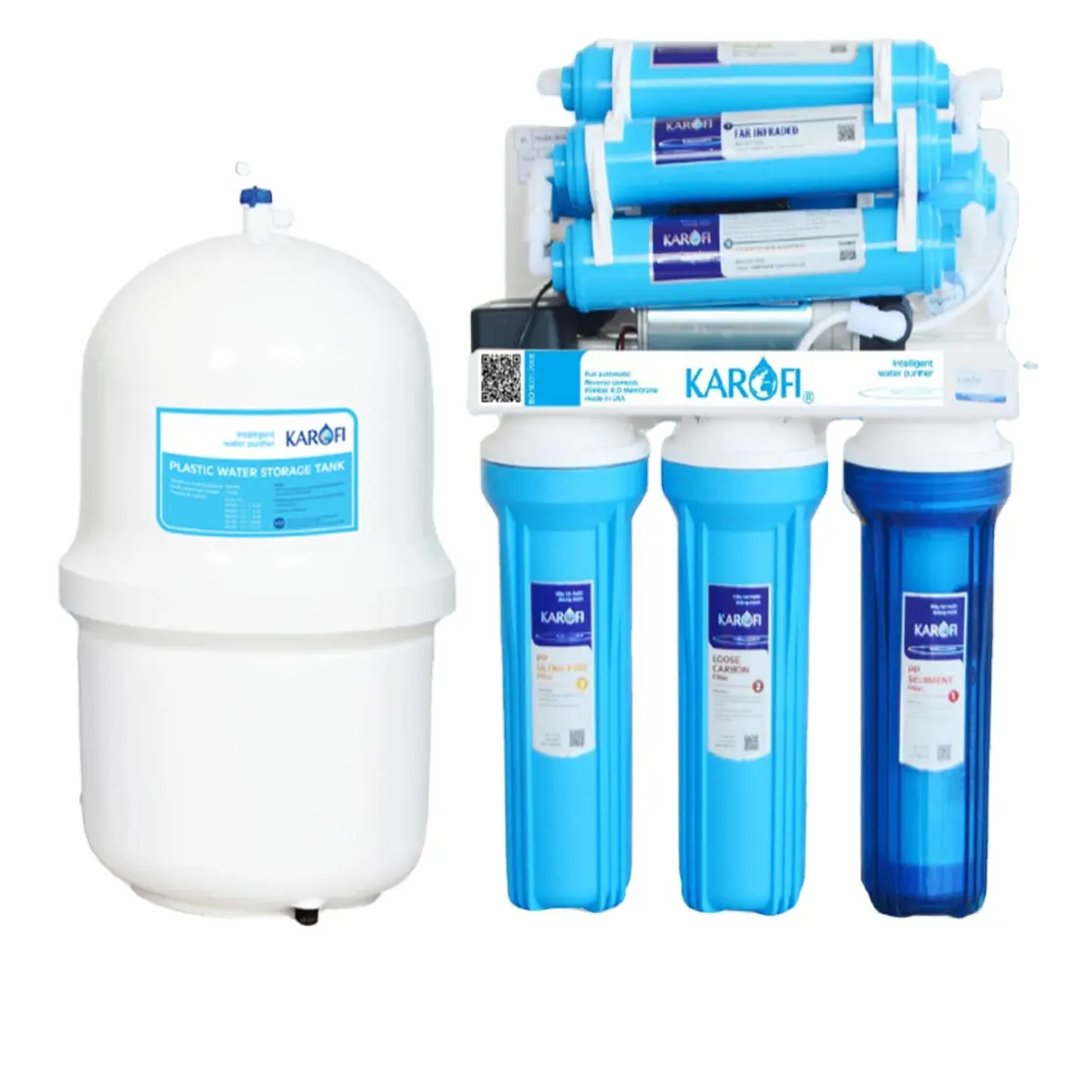 Purificador de agua para bajo fregadero, sistema de filtración de ósmosis inversa, vietnamita karof-75gpd RO