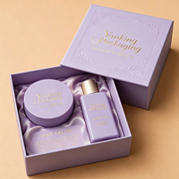 Boîte cadeau en papier rigide avec logo imprimé personnalisé pour l'emballage de produits de soin de la peau et du corps, avec doublure en mousse EVA