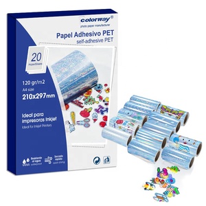Papier adhésif en vinyle imprimé arc <span class=keywords><strong>iris</strong></span> 10 feuilles, papier holographique imperméable, étiquettes auto-adhésives pour manuel - Product Image 6