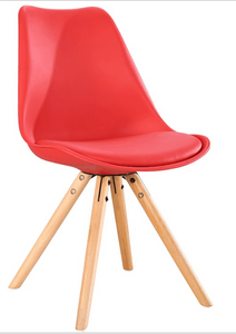 Silla de Comedor Clásica Nórdica de Madera Maciza Natural con Patas de Metal y Respaldo en Forma de Y, de Plástico, para Hogar, Bar, Almacén y Parque - Product Image 2