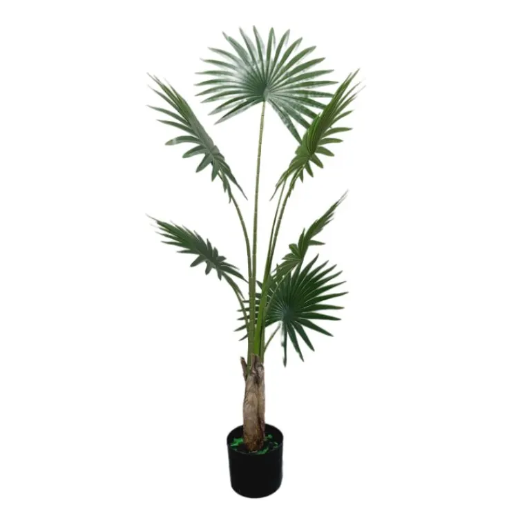 Vente en gros de lampes d'extérieur artificielles en plastique Palme Feuilles de palmier Arbres de bananier artificiel Tropical Classic Plante Arvores