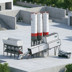 Pacific Voll automatische China Günstige 150 m3/<span class=keywords><strong>h</strong></span> Kleine tragbare Beton mischa nlage Ready Mix Mobile Beton mischa nlage - Product Image 3