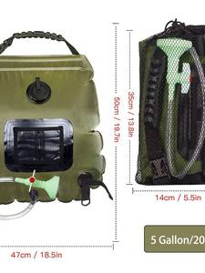 Sac de bain et de <span class=keywords><strong>douche</strong></span> extérieur <span class=keywords><strong>en</strong></span> PVC 20L avec capteur de chaleur <span class=keywords><strong>solaire</strong></span>, stockage d'eau portable - Product Image 4