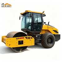 Compacteur routier hydraulique vibratoire de 12 tonnes à tambour unique avec moteur pour le compactage de l'asphalte, du sol et du gravier