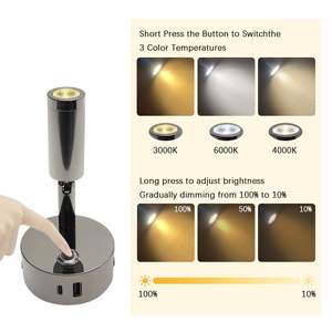 Aluminio RV Yate Barco Interior Luz LED 10V30V Amplio voltaje Atenuación táctil Puertos USB duales Carga rápida de la TYPE-C - Product Image 2