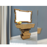 Nouveau design table d'entrée de luxe classique table d'appoint murale décorative MDF avec miroir meuble console en diamant
