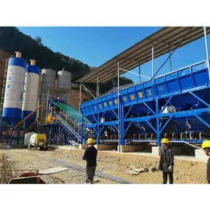 HZS120 Mobile C30 Concrete Mixing Plant Ready Mixed Concrete Plant For Winter Use