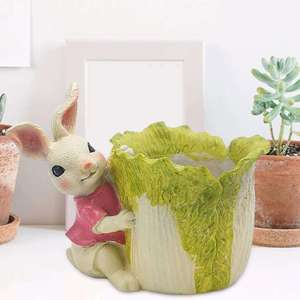 <span class=keywords><strong>Pot</strong></span> de fleurs en forme de lapin, décoration de Pâques, <span class=keywords><strong>pot</strong></span> de plante, nouveau <span class=keywords><strong>pot</strong></span> suspendu artisanal, décoration intérieure, design en résine - Product Image 4