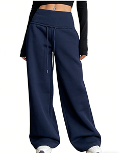 <span class=keywords><strong>Pantaloni</strong></span> Sportivi da Donna Personalizzati in Cotone con Elastico in Vita, Gamba Larga, Stile <span class=keywords><strong>Palazzo</strong></span>, Vita Alta, Vestibilità Ampia - Product Image 5