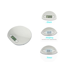Timbangan Dapur Digital Multifungsi BSCI dari Baja Anti Karat 15kg dengan Timer, Harga Pabrik, Kotak Hadiah, Logo