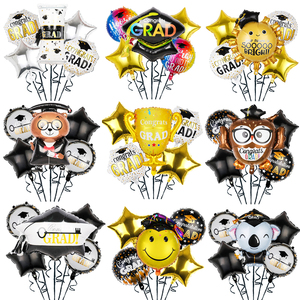 2025 Gaduation Party Dekoration 5 Stück Abschluss folie Luftballons Set Doktor Herzlichen Glückwunsch GRAD Helium Mylar Balon Globos Party zubehör - Product Image 1