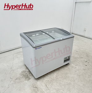 Thương Mại Duy Nhất Nhiệt Độ Ngực Sâu Tủ Đông Với Làm Mát Trực Tiếp Top Trượt Cửa Kính Cho Siêu Thị Ice Cream Hiển Thị - Product Image 1