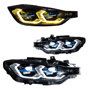 Двухцветные Галогенные ксеноновые светодиодные передние фары для BMW M3 F30 LCI желто-белые обновленные условия - Product Image 1