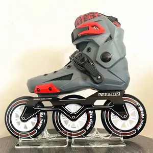 Skates de rolo profissional inline para crianças, skates de velocidade com rodas de 3 rodas em linha