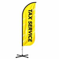 Kit de bannière publicitaire Blade Flag avec mât et piquet de sol pour entrée de stand de salon professionnel
