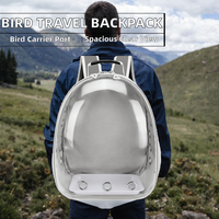 Sac à dos de transport transparent pour oiseaux, sac de voyage pour perroquet, grande capacité, en tissu Oxford avec fermeture éclair