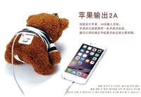 2024 Hotsale personnalisé en peluche ours en peluche Charge mobile téléphone jouet/peluche usine directe ours en peluche conception Mini batterie externe jouet