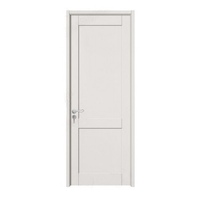 Porte de salle de bain manuelle en bois massif avec serrure intelligente, étanche et insonorisée, surface finie, dernier design pour maisons et chambres